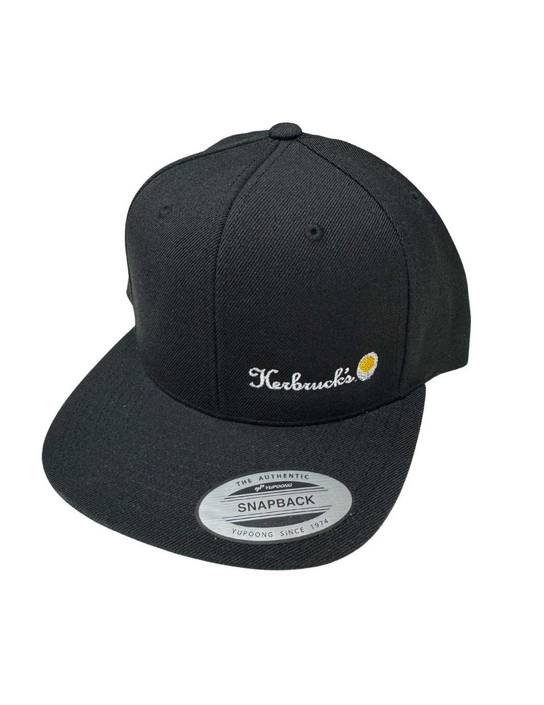 Black Flatbill Snapback Hat OS