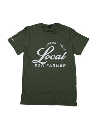 Olive Green Support Local Tee